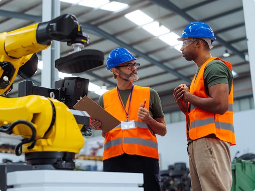 workers-blue-hard-hats Trailer Interior